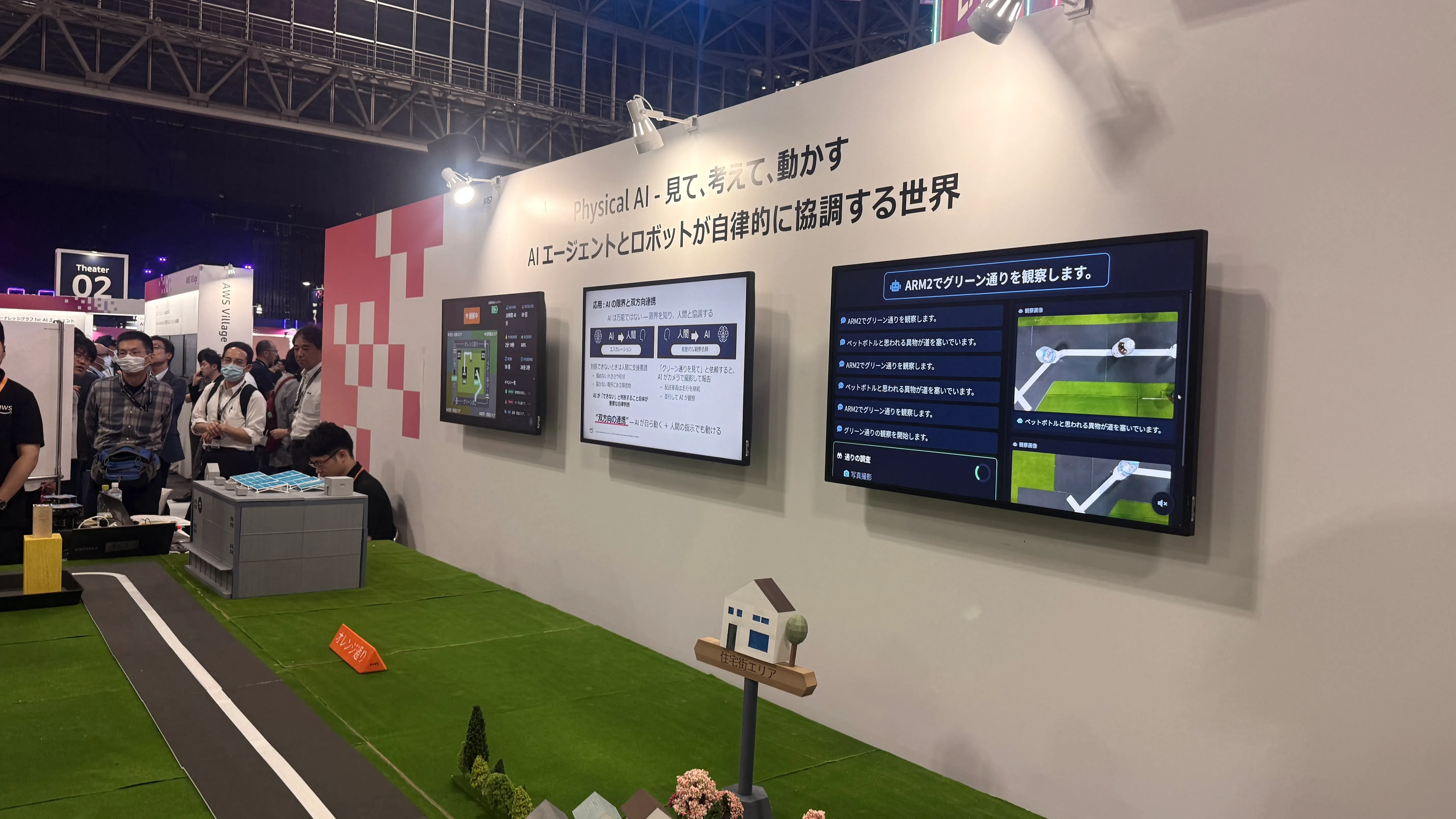 Slide 1: Booth for how to use AWS for training and operating Physical AI